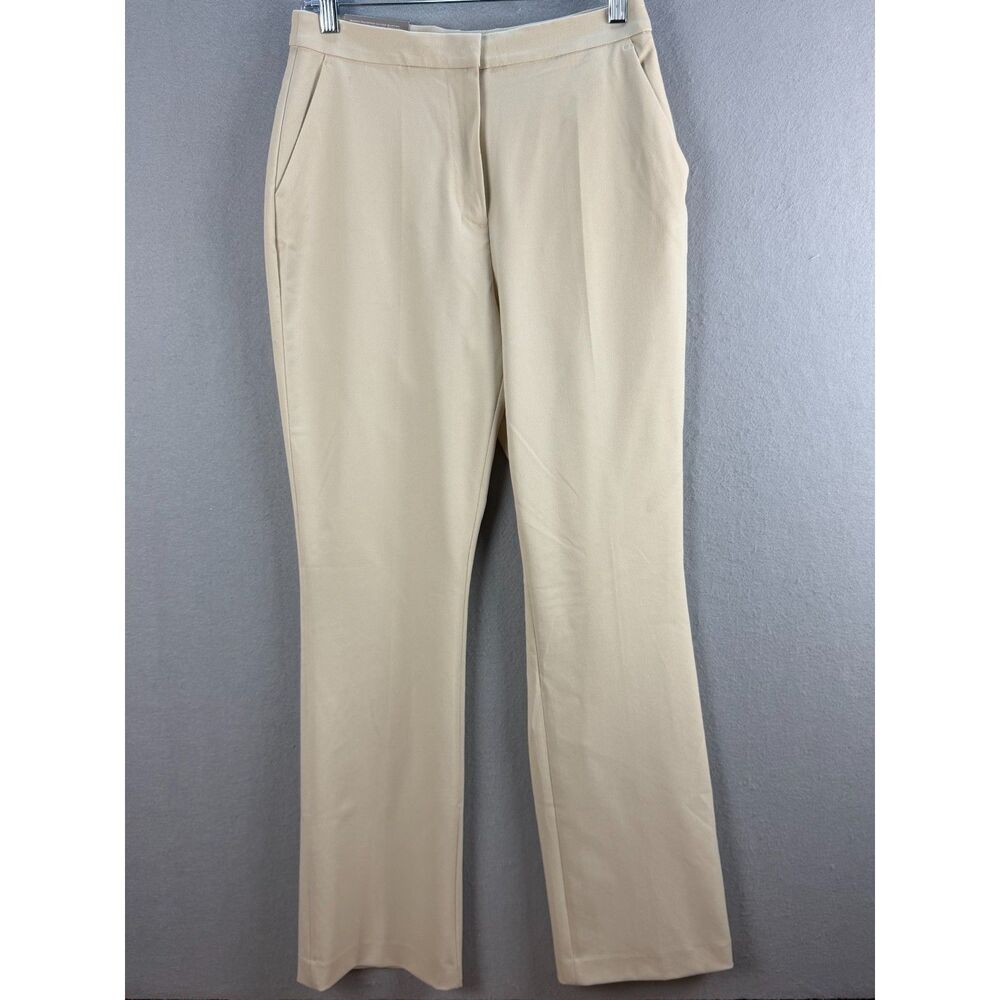 NWT H&M Women's 6 Cream Beige Bootcut Dress Pants Regular Waist 32 Inseam